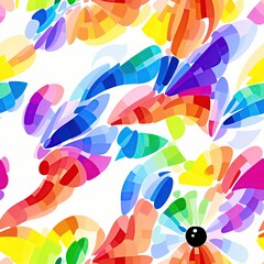 Abstract colored seamless pattern. AI generated.