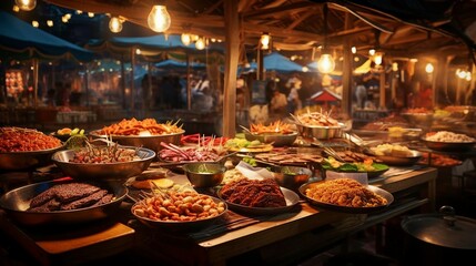 Obraz premium a buffet of food