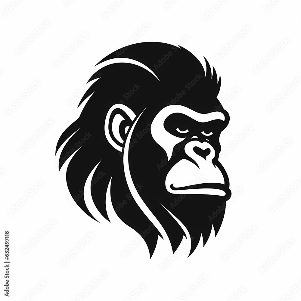 Canvas Prints Gorilla Head Symbol Illustration Design