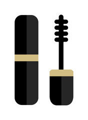 Mascara , false eyelashes vector icon illustration