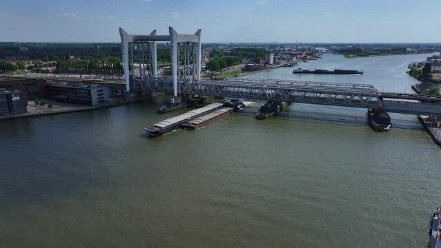 The Dordrecht Railway Bridge allows for the passage of more than just barge traffic