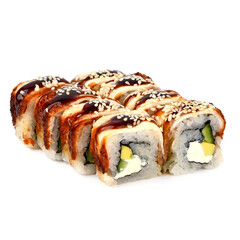 Rolls Unagi Philadelphia on a white background