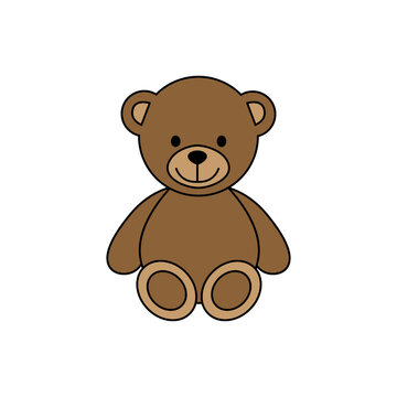 Teddy bear icon vector. Baby bear illustration sign. Toy bear symbol or logo.