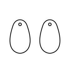 Earrings icon vector set. Teardrop earrings illustration sign collection. Bijouterie symbol or logo.