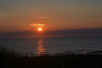 Naklejka premium Strand,Sylt, Sonnenuntergang 