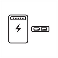 power bank icon vector illustration symbol