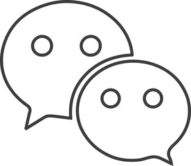 chat outline icon, monoline icons.