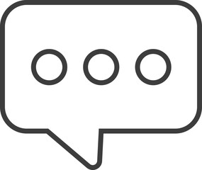 chat outline icon, monoline icons.