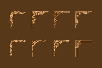 Set of vintage border