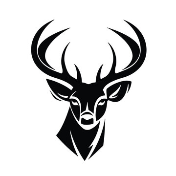 Deer head creative design logo vector illustration isolated