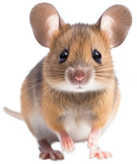 Cute mouse animal in close up with transparent background. Generative AI 8