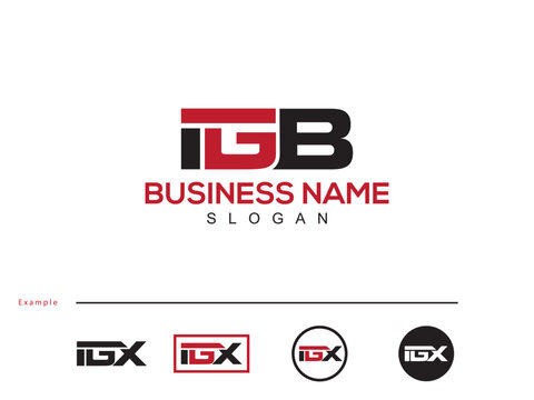 Minimal Unique IGB ig Vector Business Logo Letter Design
