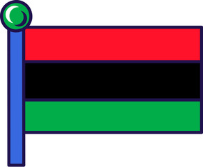 Pan African Flagpole Flag Banner