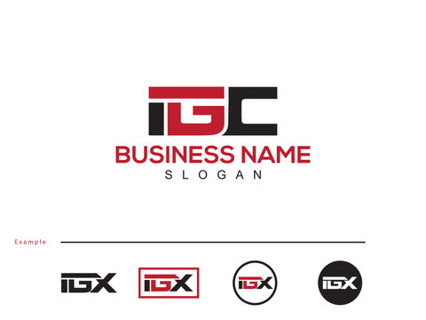 Minimal Unique IGC ig Vector Business Logo Letter Design