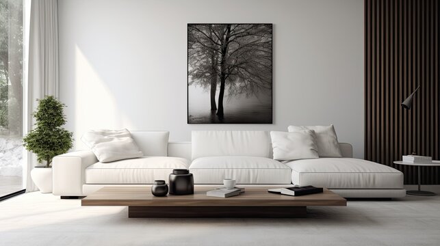 Experience a living area defined by its modern and minimalist character, boasting contemporary design and chic modern furniture