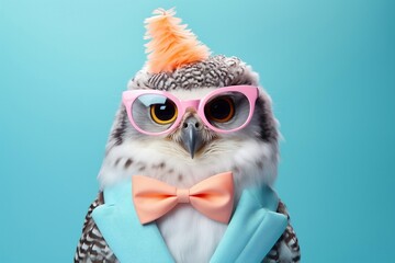 Imaginative Animal Concept Party Owl. Generative AI
