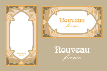 Nouveau art frame style illustration 1