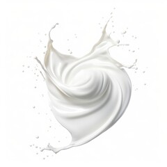Milk or white liquid splash isolated on white background