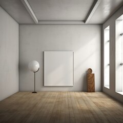 Blank wall interior generative ai