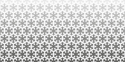 Snowflake seamless pattern. Repeating fades degrade snowflakes background. Repeated fadew geometric texture. Gradation faded geometry prints. Cute fading crystal. Repeat lattice. Vector illustration