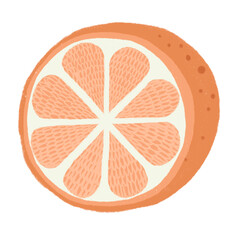 Cute orange fruity cartoon