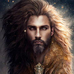 beautiful man Lion zodiac