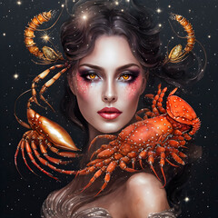 beautiful woman Cancer zodiac