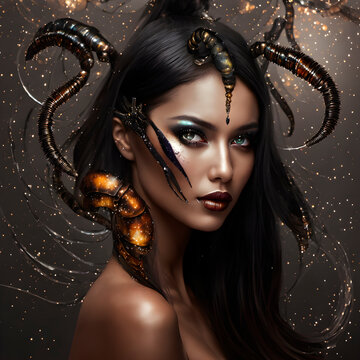 beautiful woman Scorpio zodiac