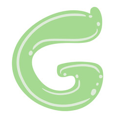 Alphabet colorful for decoration on transparent backgound. Printable, quality 300 dpi.