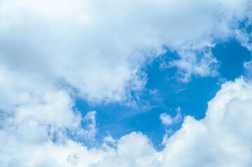 Beautiful white clouds and blue sky 