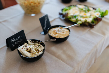 Tasty dip at a wedding buffet
