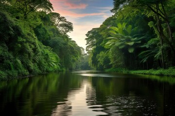 Canal in the national park of Tortuguero
