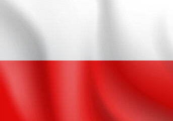 National flag of Poland. Vector illustration.