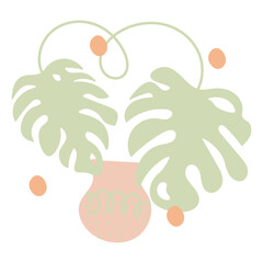 Abstract Boho Leaf