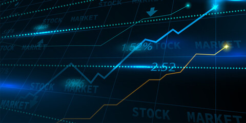 business vector illustration design Stock market charts or Forex trading charts for business and finance ideas.