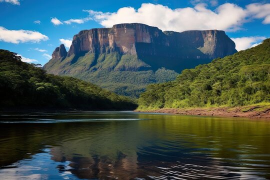 Scenic view of Canaima National Park Mountains