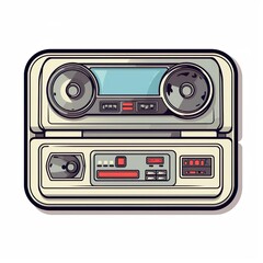 dvd player retro vintage style vector