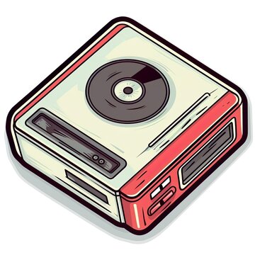 recommend clip art: dvd player retro vintage style vector