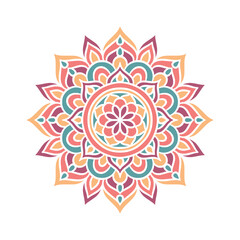 Ethnic Mandala Round Ornament Pattern With Colorful