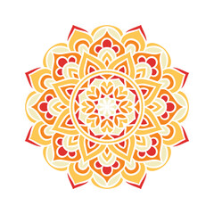 Ethnic Mandala Round Ornament Pattern With Colorful
