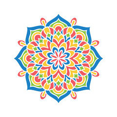 Ethnic Mandala Round Ornament Pattern With Colorful