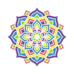 Ethnic Mandala Round Ornament Pattern With Colorful