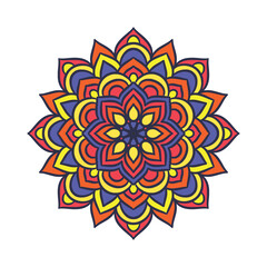 Ethnic Mandala Round Ornament Pattern With Colorful