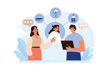 School preparation. School kids with parents prepare for studying.