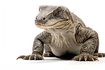 Obraz premium monitor lizard isolated on white background