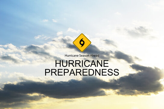 hurricane preparedness sign sky background	