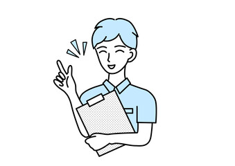 	笑顔の男性介護士・看護師