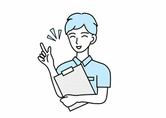 	笑顔の男性介護士・看護師