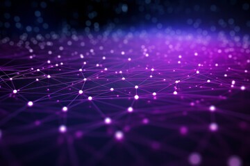 Obraz premium Purple futuristic networking technology. Beautiful illustration picture. Generative AI