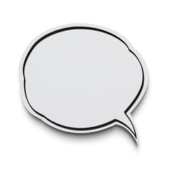 Paper speech bubble icon, symbol with copy space, PNG file with transparent background - 632533181